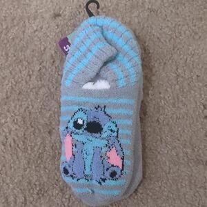 Disney Gray and Blue Stitch Socks